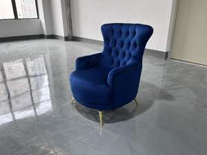 Sillón Individual Tapizado con Botones, Diseño de Lujo 2026, para Sala de Estar, Apartamento, Oficina, Hotel - Product Image 1