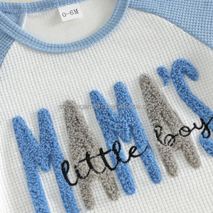 Conjunto de Ropa Casual de Verano para Bebés y Niños Pequeños, con Diseño de Letras MAMAS, MOQ Bajo, Fabricación Personalizada - Product Image 3