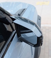 Coque de rétroviseur noir brillant effet fibre, décoration spéciale pour Jetour T2 TRAVELER, à coller, installation sans dommage