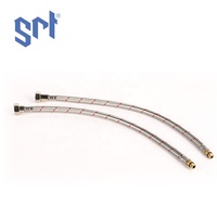 Tuyau de robinet tressé pour l'alimentation en eau de l'évier de cuisine avec raccord de compression femelle FIP 3/8 po x 1/2 po