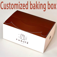 Boîte à gâteaux entremet à dessert minimaliste personnalisable pour transporter des cannelés chocolats au beurre de cacao boîte à gâteaux utilisée (10*10*10 pouces)