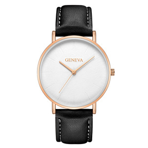 Barato al por mayor reloj de <span class=keywords><strong>Ginebra</strong></span> de la banda de cuero pu casual simple los hombres de cuarzo reloj de pulsera - Product Image 6