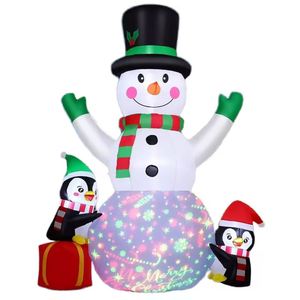 Jouets gonflables de Noël personnalisés de 8 pieds, très demandés en usine - Bonhomme de neige avec musique intégrée et lumières LED rotatives - Pour enfant - Product Image 6
