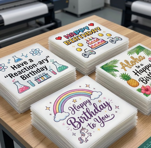 Película de Transferencia DTF al por Mayor con Diseño de Letras Arcoíris y Palmeras para Prensa Térmica, Ideal para Cumpleaños, Cruceros y Viajes de Lujo - Product Image 2