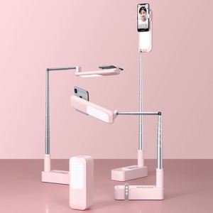 Remote Phone <b>Holder</b> Video <b>Recording</b> Phone <b>Holder</b> Selfie Storage Stick with Light for Teaching Supplies Photography/Makeup/Ti - Product Image 2