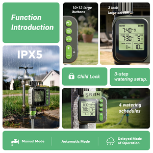 Commutateur RF 4 zones, vanne numérique Aqualin pour jardin, <span class=keywords><strong>pompe</strong></span> intelligente électrique pour bouteille <span class=keywords><strong>d</strong></span>'<span class=keywords><strong>arrosage</strong></span>, prises Tuya, minuteries, minuterie <span class=keywords><strong>d</strong></span>'<span class=keywords><strong>arrosage</strong></span> Zigbee - Product Image 4