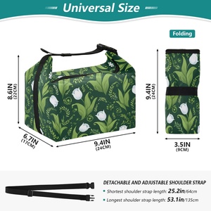 Bolsa de almuerzo con diseño de tulipán tropical personalizado de Hawaii, bolsa con aislamiento térmico, bolsa de picnic escolar para exteriores - Product Image 3