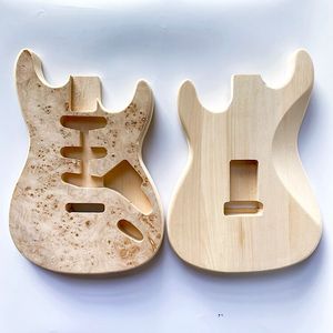 Guitarra de cuerpo sólido de tilo sin acabar al por mayor con chapa de raíz SSS - Product Image 1