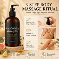 Huile de massage anti-cellulite nourrissante et lissante infusée aux cellules souches de collagène pour le soin du corps - Vente en gros OEM