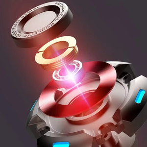 Fidget Spinners en métal pour adultes et enfants, jouets anti-stress, anti-anxiété, pour le soulagement du TDAH, jouets EDC, jouets à manivelle avec lumière lumineuse - Product Image 3