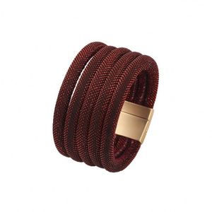 PVD Gold Plated Leading Factory Wholesalers Grooved Steel Bangle Holiday Gift for Women Color Retention Time - Product Image 5