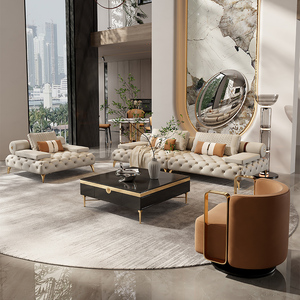 Mỹ phong cách Châu Âu bọc chesterfield ghế <span class=keywords><strong>sofa</strong></span> da thiết <span class=keywords><strong>l</strong></span>ập cho khách sạn phòng ngủ đồ nội thất phòng khách <span class=keywords><strong>L</strong></span> hình dạng <span class=keywords><strong>sofa</strong></span> - Product Image 6