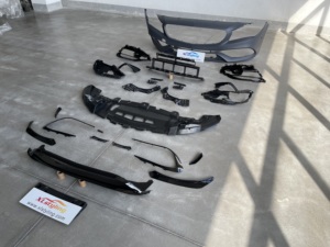 XLstyling accessori auto Body kit paraurti anteriore Upgrade per <span class=keywords><strong>Mercedes</strong></span> Benz <span class=keywords><strong>CLA</strong></span> classe <span class=keywords><strong>W117</strong></span> 16-18 conversione in stile CLA45 - Product Image 4