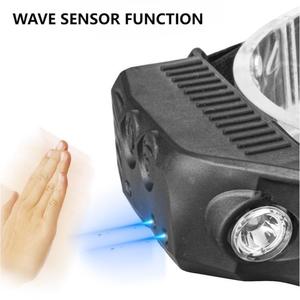Outdoor Lighting Wide Beam Range COB Headlamp Sensor <strong>Type</strong> C Rechargeable Waterproof LED Headlamp for Camping Hiking - Product Image 2