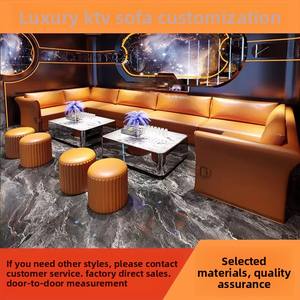 طقم أريكة وطاولة قهوة فاخر مخصص للنوادي الليلية وقاعات الكاريوكي وغرف الحفلات، أريكة على شكل حرف U - Product Image 4