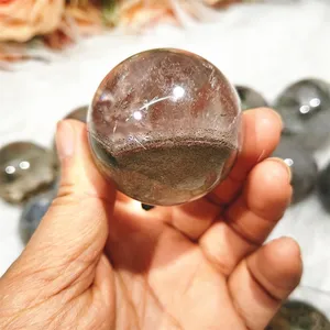 Wholesale 4-6cm High Quality Green Phantom Sphere Ghost Garden Quartz Ball For Meditation