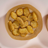 Ventes d'usine 100 pièces/boîte Papier sulfurisé pour friteuse à air antiadhésif Biodégradable Imperméable Anti-graisse Haute température Alimentaire
