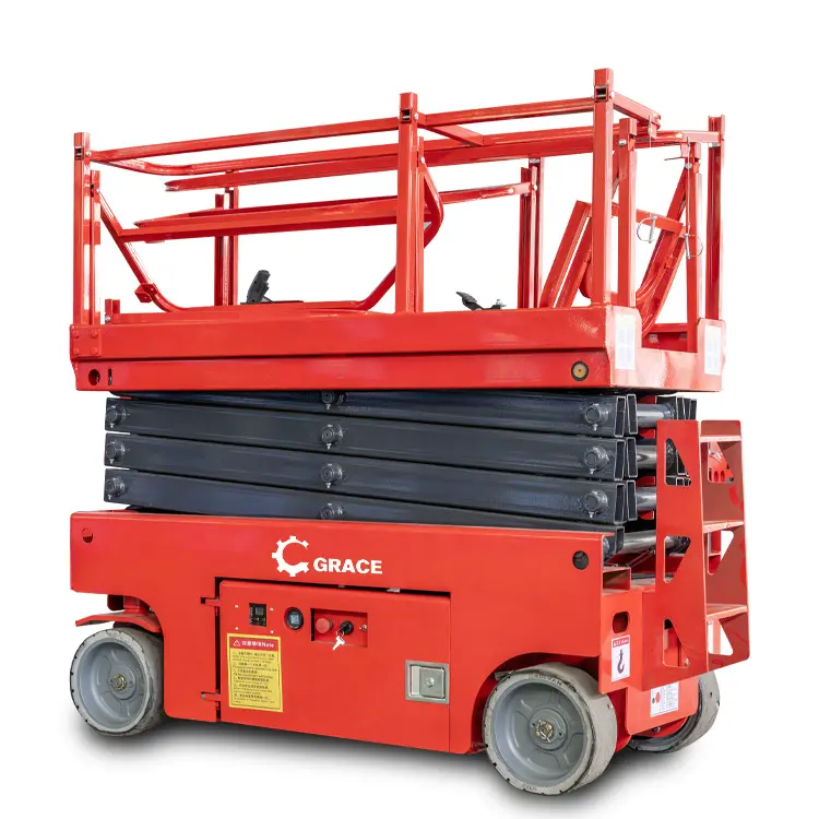 brand self propelled scissor lift hydraulic cylinder 320 350 kg cargo lift 10 m 12 m platform freight elevator for aerial