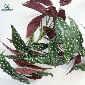 Verdure artificielle feuille suspendue bégonia plante tropicale <span class=keywords><strong>plantes</strong></span> traînantes verdure <span class=keywords><strong>pour</strong></span> la maison salle de bain <span class=keywords><strong>balcon</strong></span> mur automne décoration - Product Image 4