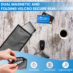 Sac Faraday pour téléphone et clés de voiture, pochette bloquant les signaux RFID, bloque les signaux RF, cellulaires, Wi-Fi, Bluetooth, GPS et NFC, anti-pistage - Product Image 5