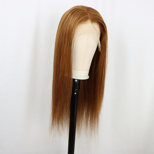 Wholesale Virgin Human Hair Color Lace Frontal <strong>Wig</strong> Colored <strong>Wigs</strong> Human Hair Straight Wave Burnt Hd Lace Front #6 <strong>Ginger</strong> <strong>Wigs</strong> - Product Image 2