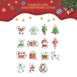 Fabricants Découpeur de biscuits pour maison de Noël Découpeur de gâteaux pour maison en acier inoxydable Bonbons Bonhomme de neige Découpeur de biscuits pour Noël - Product Image 2