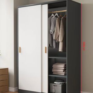 Tủ quần áo gỗ hiện đại có cửa trượt, kệ để đồ, bán buôn cho phòng ngủ - Product Image 4