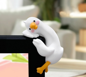 Figurine d'oiseau miniature mignonne en forme de canard blanc, petite décoration de bureau pour micro-paysages et décoration de bureau - Product Image 1