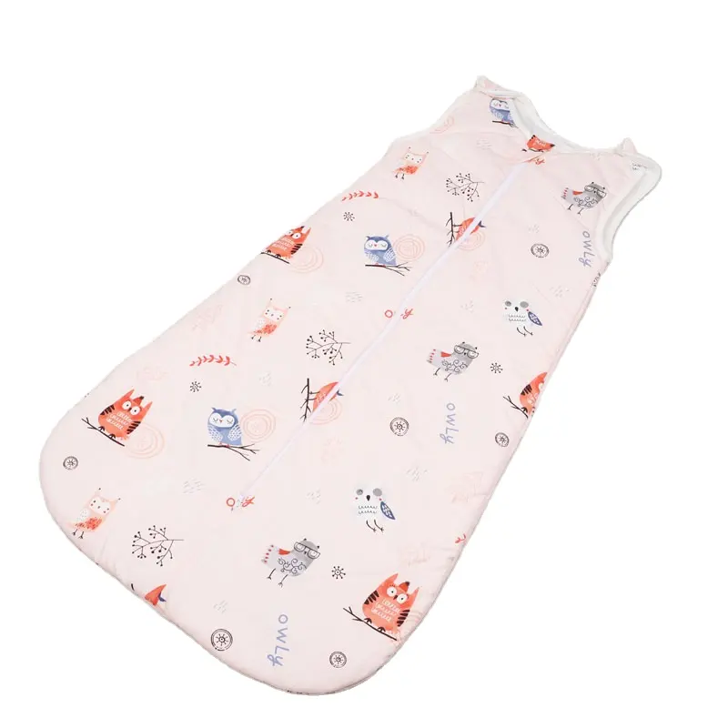 Soft Cotton Wearable Eco-Friendly Baby Sleep Sack Portable Zipper Toddler Sleeping Bag Animal Winter Thick Newborns Autumn