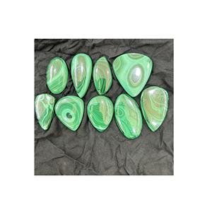 Accessoires de mode Cabochon de Quartz de Malachite naturelle ovale coupe ronde pierre précieuse en vrac pour la fabrication de bijoux de l'Inde - Product Image 1