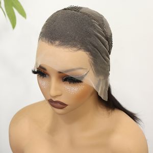 Compra a granel Pelucas delanteras de encaje Hueso Recto HD Peluca frontal de encaje Pelucas de cabello humano de color natural largo para mujeres negras 280 Densidad - Product Image 5