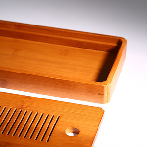 Goodbye Bamboo <b>Tea</b> <b>Tray</b> With Lid Portable Gongfu <b>Tea</b> Set For Home Use Large Capacity Flat Design - Product Image 4