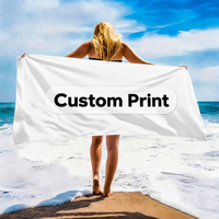 Wholesale Summer Personalized Sublimation Printed Quick Dry Oversized Microfiber Sand Free Custom Logo Beach Towels