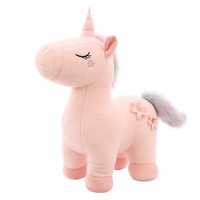Bantal Boneka Unicorn Lucu untuk Tidur, Bahan Elastis, Multifungsi, Mainan Boneka Isi Dakron, Hadiah Ulang Tahun Anak Perempuan, Bantal Plush Custom