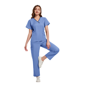 À la mode femmes gommages Uniforme De Enfermera <span class=keywords><strong>garde</strong></span> de sécurité uniformes chirurgical médical T-shirt en gros travail uniforme vêtements - Product Image 6
