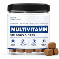 Complément alimentaire pour animaux de compagnie, formule personnalisée, marque privée, multivitamines pour chiens et chats, sous forme de comprimés à mâcher souples, OEM ODM