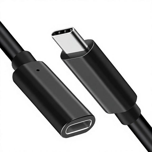 USB 3.1 Type-C Male/Female Extension Cable with Hard Drive Connection Phone Data Transfer Fast Charging & Screen Mirroring