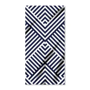 Black And White Line Designer Style Summer Beach Towel Quick-drying Beach Towel
