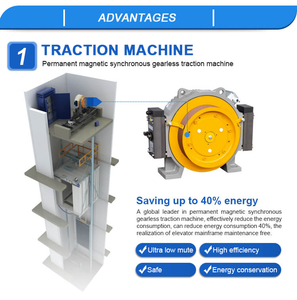 Fuji Moderne Home Office <span class=keywords><strong>Lift</strong></span> Ac Drive Passagier Mrl <span class=keywords><strong>Lift</strong></span> Voor Hotels Villa Residentiële 630Kg 1200Kg Capaciteit Eigentijds - Product Image 6