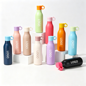 550ml Vacuum Insulated Stainless Steel Water <b>Bottle</b> With Carry Ring Lid Food Grade 304 Screw Leakproof <b>Thermos</b> Custom Logo - Product Image 1
