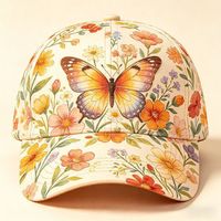 Gorra Snapback con Bordado 3D Personalizado, Estampado Floral, Visera Plana, Gorra de Béisbol Transpirable con Protección UV, Venta al Por Mayor, MOQ Bajo