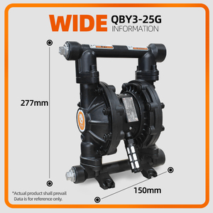 ปั๊มไดอะแฟรมเหล็กหล่อ GODO QBY3-25G แบบลม ขนาดเล็ก สำหรับน้ำ น้ำเสีย และถ่ายโอนน้ำมันแบบคู่ - Product Image 2