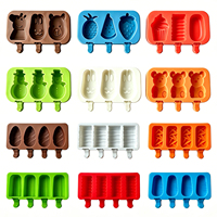 Moule à sucettes glacées en silicone de qualité alimentaire, réutilisable, antiadhésif, sans BPA, durable, pour glaces maison, compatible congélateur