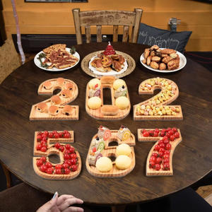 Số Gỗ Khay 2025 Charcuterie Hội Đồng Quản Trị 202567 Bằng Gỗ Charcuterie Thư Chủ Trang Trí Thông Gỗ Phục Vụ Khay - Product Image 6