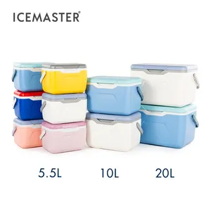 Icemaster Cooler Box Plástico de alta calidad Proveedores de China Refrigerado Cartón de alimentos de 5,5 litros PU Fiambrera azul Aislado Moderno
