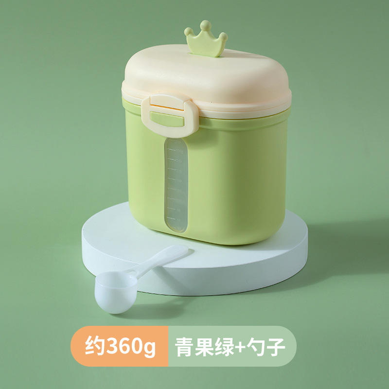 กล่องนมผงสีเขียวผลไม้ขนาดใหญ่