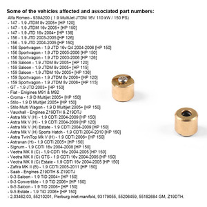 Pièces de rechange automobiles neuves, collecteur d'admission, couvercle de rotor, kit de réparation de douille pour VAUXHALL 1.9 - Product Image 4