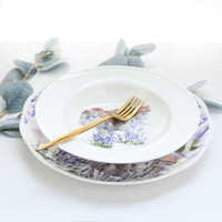 Assiettes de mariage en porcelaine fine JC, écologiques, vente en gros, personnalisables, blanches