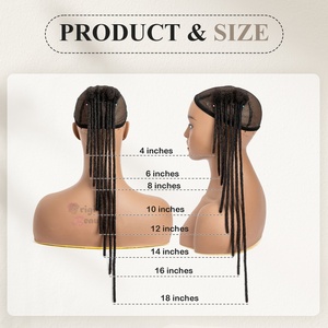 Micro Locs Naturali Brasiliani Neri Originea 4-24 Pollici 0,6cm <span class=keywords><strong>Capelli</strong></span> Vergini Remy 100% Umani Estensioni Dreadlock <span class=keywords><strong>per</strong></span> Uomini/Donne - Product Image 5