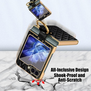 Funda de teléfono móvil de cuero chapado en oro VIETAO para <span class=keywords><strong>Samsung</strong></span> para <span class=keywords><strong>Galaxy</strong></span> <span class=keywords><strong>Z</strong></span> <span class=keywords><strong>Flip</strong></span> 5 <span class=keywords><strong>4</strong></span> 3 cuero PU rosa con funda de anillo electrochapado - Product Image 6